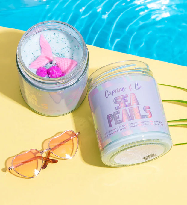 Sea Pearl Candle - Lemon + Sea Fern + Lily Pad